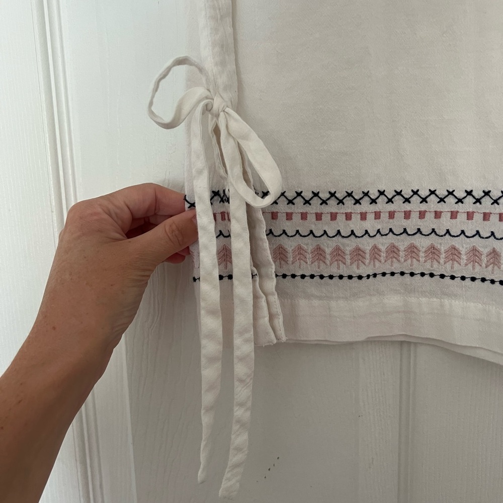 Loft Embroidered Shirt with Ties - Picture 3 of 5
